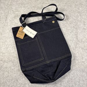 Denim Reusable Tote Bag 14" x 15" Kandy Coast Handcrafted Goods Made from Plants